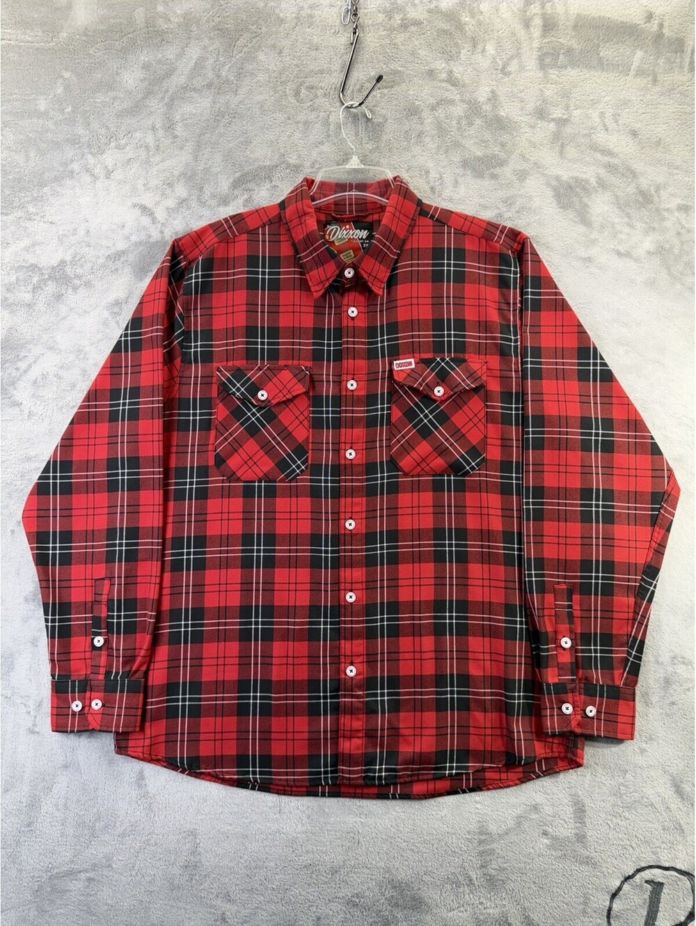 Dixxon Flannel Co The Diddley Red Black Plaid Long Sleeve Shirt XXL Winter Biker